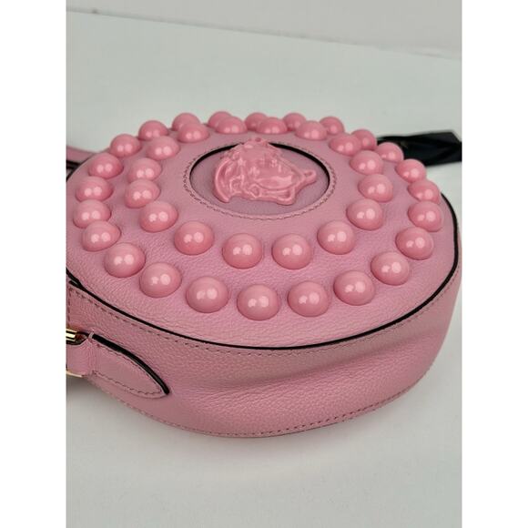 Versace Bag Versus La Medusa Studded Round Camera Bag - Picture 5 of 8